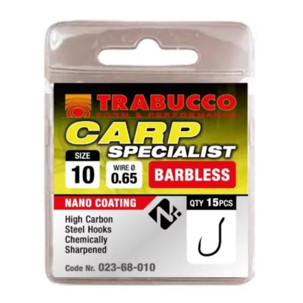 Trabucco Carp Specialist 14 háček s očkem, bez protihrotu 15ks