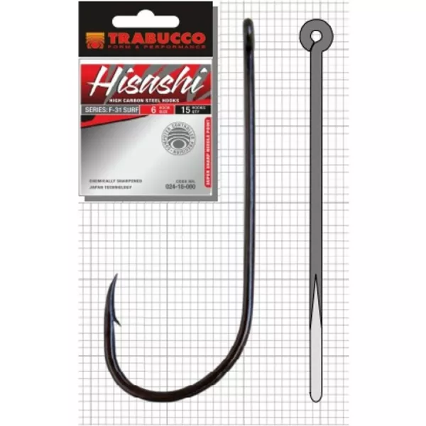 Trabucco Hisashi F-31 Surf 06 Háček na dravce 15ks