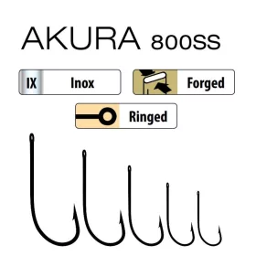 Trabucco Akura 800 SS 9/0 Háček pro dravé ryby 3ks