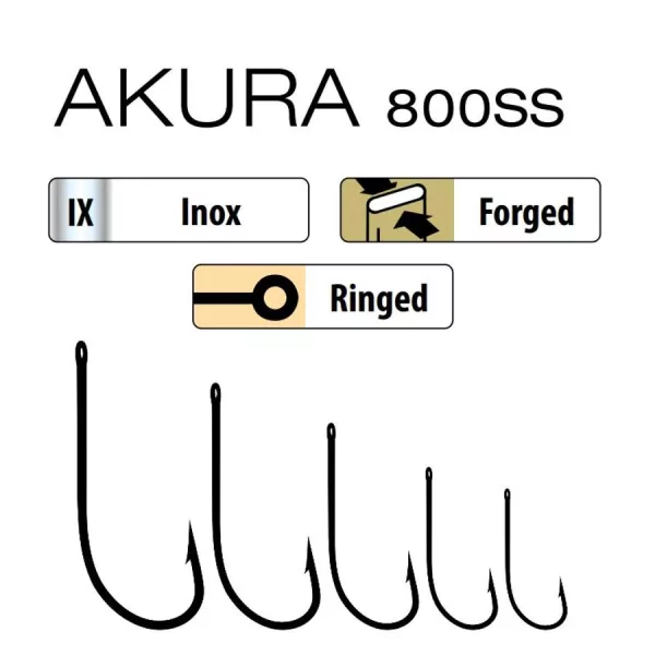 Trabucco Akura 800 SS 7/0 Háček na dravé ryby 4ks