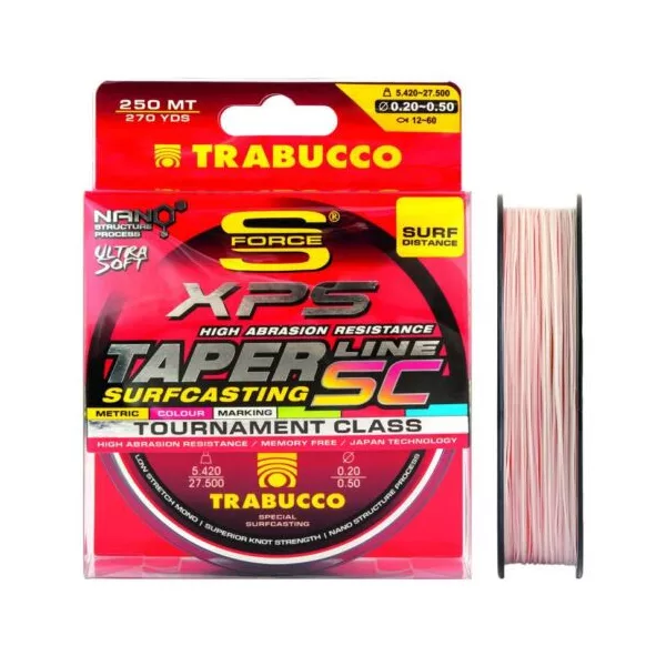 Trabucco Taper Line SC Surfcasting 250m 0,57-0,26mm Monofil Hlavní vlasec