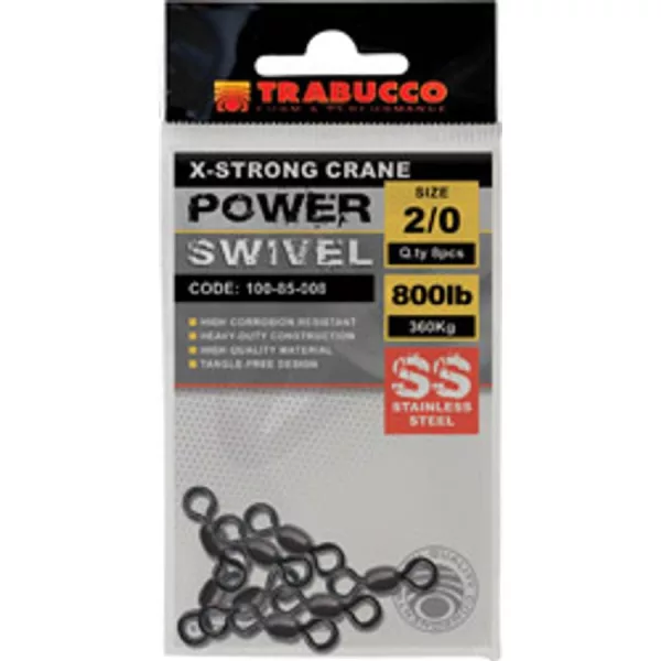 Trabucco SS X-Strong Crane Power Swivel 01 Nerezový obratlík 8ks