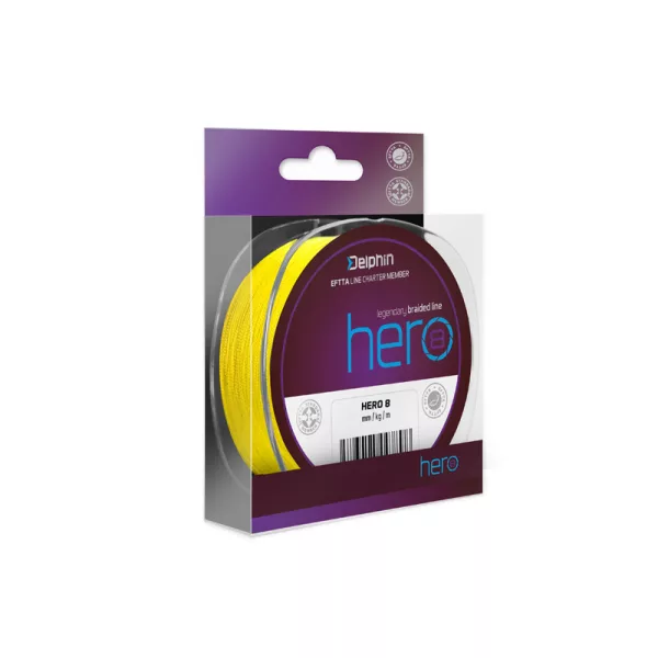 Delphin HERO 8 0,18mm Splétaná Fluo žlutá