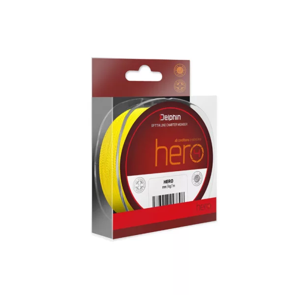 Delphin HERO 4 0,30mm Pletená Fluo žlutá