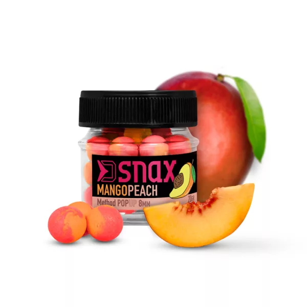 Nástraha, vnadění - Háčková nástraha - Delphin D SNAX POP nástraha 10mm Mango-Broskev Pop Up Feeder Nástraha