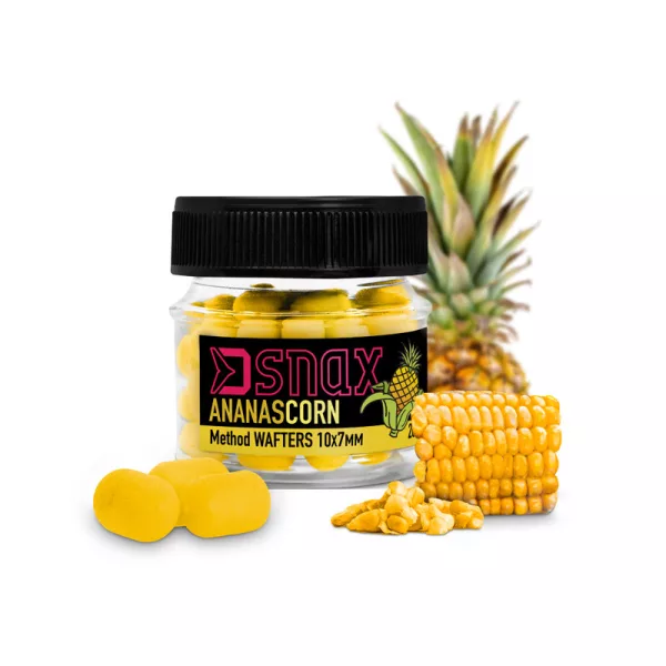 Návnady, krmení - Nástraha na háček - Delphin D SNAX WAFT nástraha 10x7mm Kukuřice-Ananas Pop Up Feeder Nástraha
