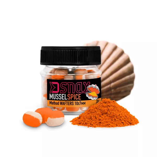 Návnady, krmení - Nástraha na háček - Delphin D SNAX WAFT nástraha 10x7mm Mušle-Koření Pop Up Feeder Nástraha