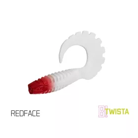 Gumová nástraha Delphin TWISTA UVs / 5ks 8cm/RedFACE