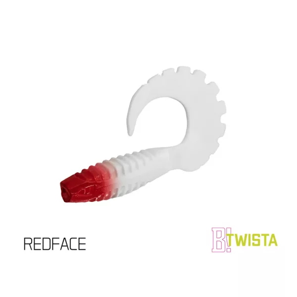 Gumová nástraha Delphin TWISTA UVs / 5ks 8cm/RedFACE