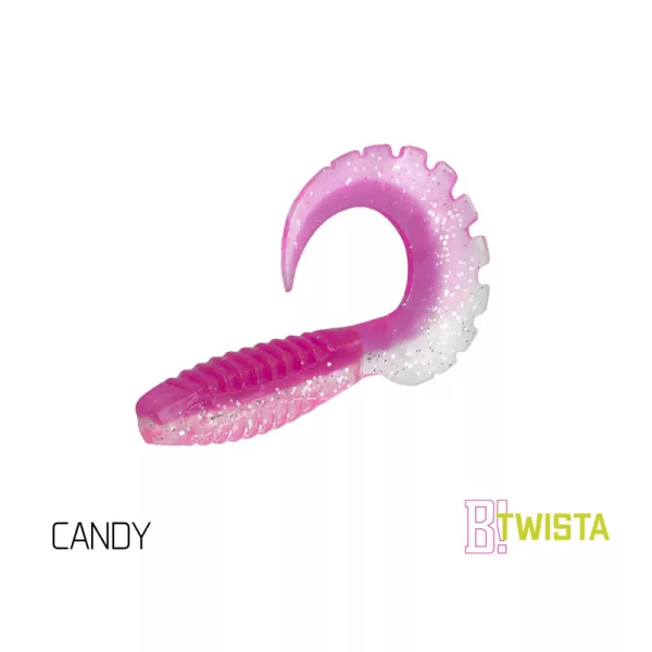 Gumová nástraha Delphin TWISTA UVs / 5ks 10cm/CANDY
