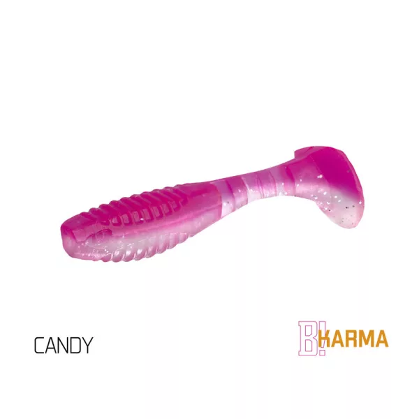 Gumová nástraha Delphin KARMA UVs / 5ks 8cm/CANDY