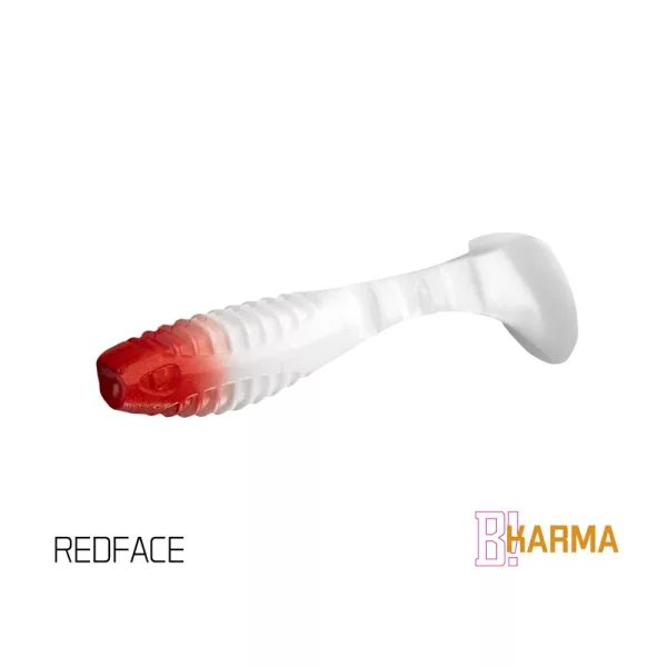 Gumová nástraha Delphin KARMA UVs / 5ks 8cm/RedFACE