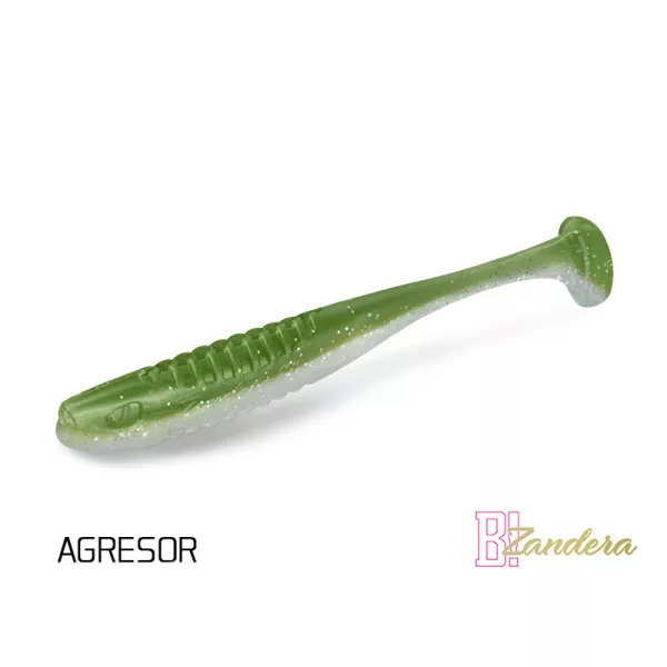 Gumová nástraha Delphin ZANDERA UVs / 5ks 10cm/AGRESOR