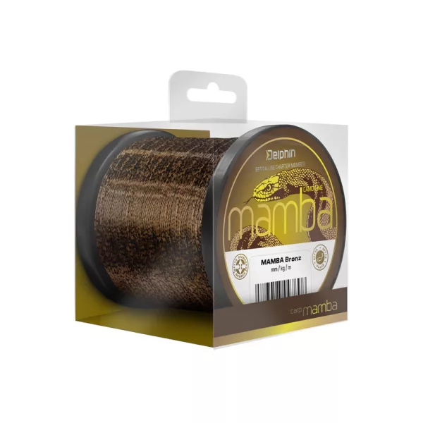 Delphin MAMBA Carp / Bronzový Monofilní vlasec 0,30mm 1200m