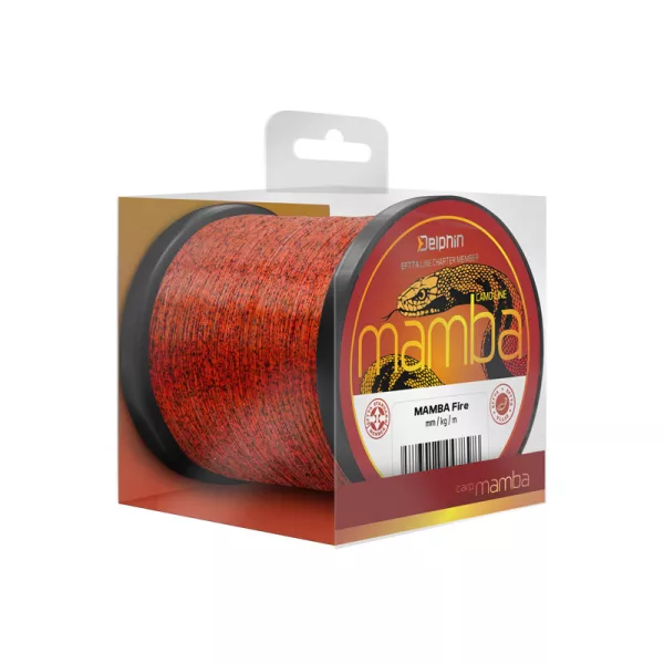 Delphin MAMBA Carp / Fire Monofilní vlasec 0,32mm 1200m