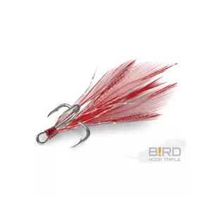 Delphin B!RD Hook TRIPLE / 3ks červená pera #4
