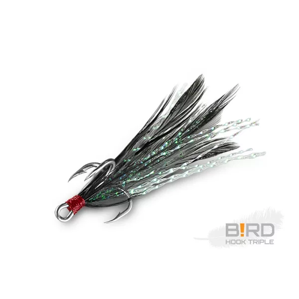 Delphin B!RD Hook TRIPLE / 3ks černá pera #10