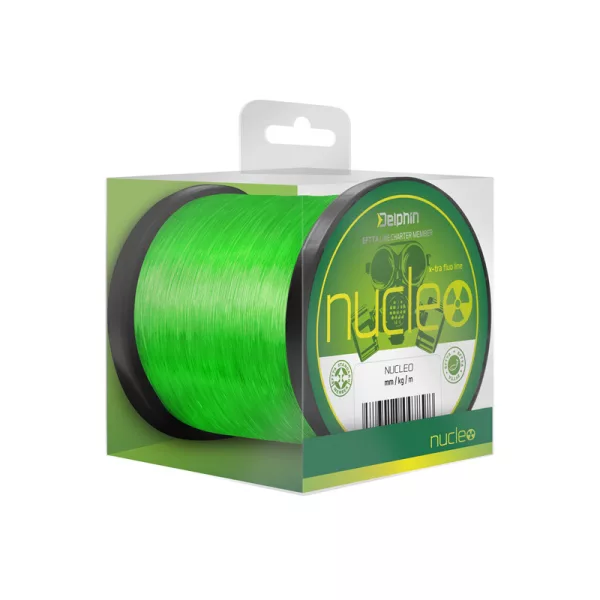 Delphin Nucleo Fluo Zelená 0,35mm 600m Kaprový Monofilní vlasec