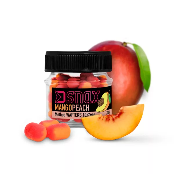 Delphin D SNAX WAFT nástraha 7x5.5mm/20g Mango-Broskev wafters