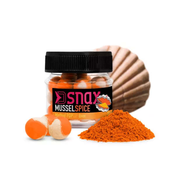 Delphin D SNAX POP nástraha 12mm/20g Mušle-Koření Pop Up Feeder nástraha