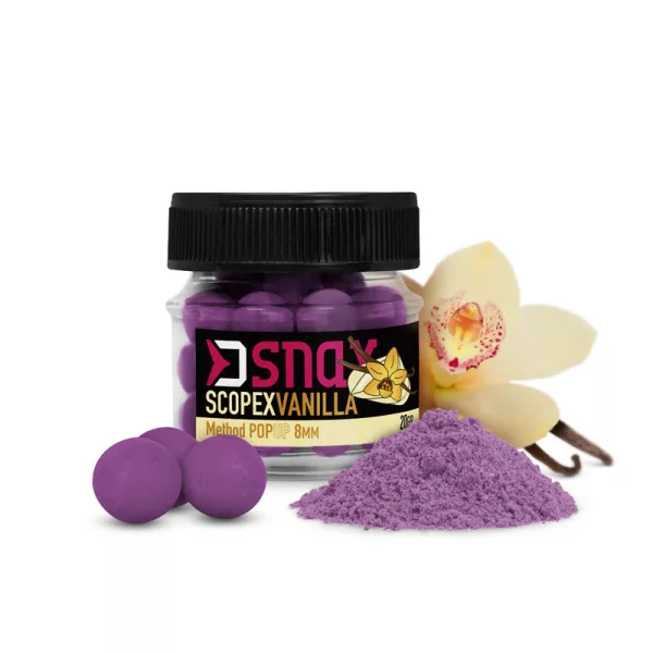 Delphin D SNAX POP nástraha 12mm/20g Scopex-vanilka Pop Up Feeder nástraha