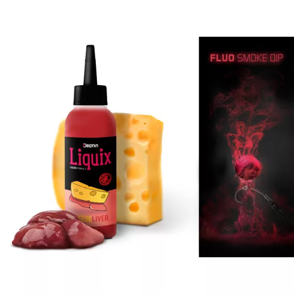 Delphin Fluo dip D SNAX LiquiX /100ml Sýr - játra tekutina
