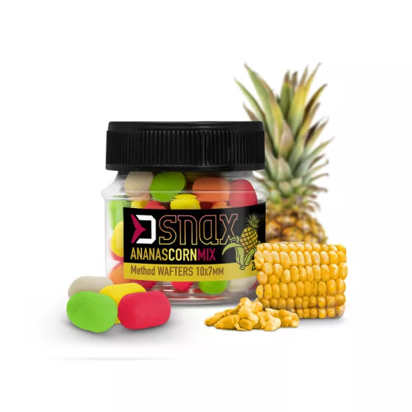 Delphin MIX D SNAX WAFT nástraha 10x7mm/20g Kukuřice-Ananas wafters