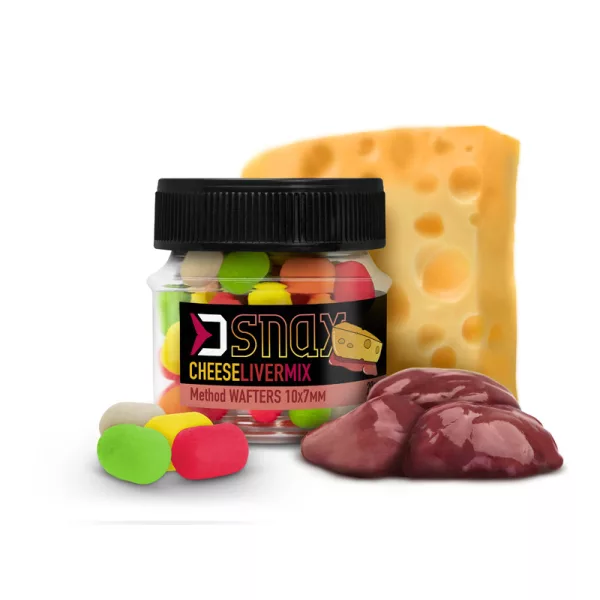 Delphin MIX D SNAX WAFT nástraha 10x7mm/20g Sýr - játra wafters
