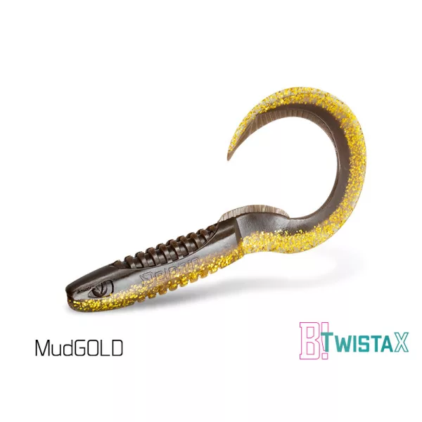 Delphin TwistaX Eeltail UVs - MudGold 15cm Plastová Nástraha 5ks