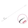 Delphin FLR Loop 12cm 0,22mm Očko č. 10, Předvázaný háček s protihrotem 6ks