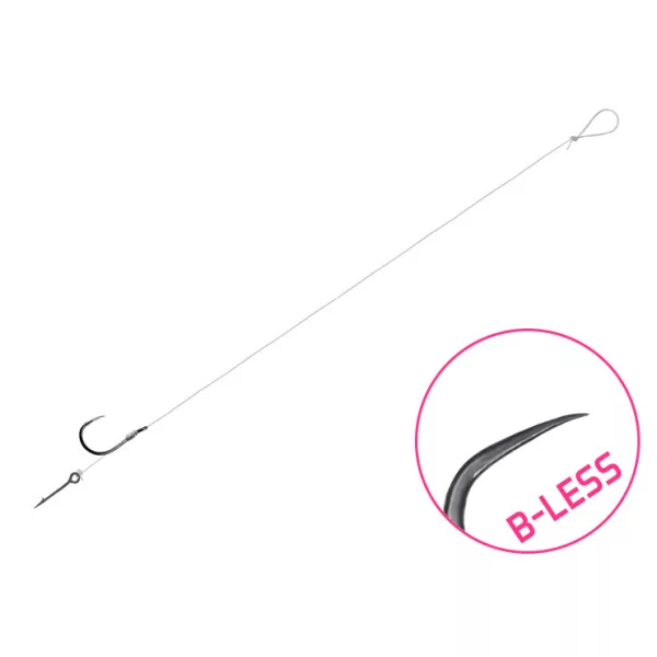 Delphin FLR Sting 8cm 0,22mm Očko č. 12, Předvázaný háček bez protihrotu s trnem na nástrahu 6ks