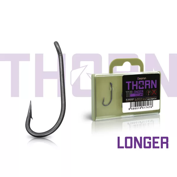 Delphin Thorn Longer 11x 8 S očkem, vousatý kaprový háček 11ks