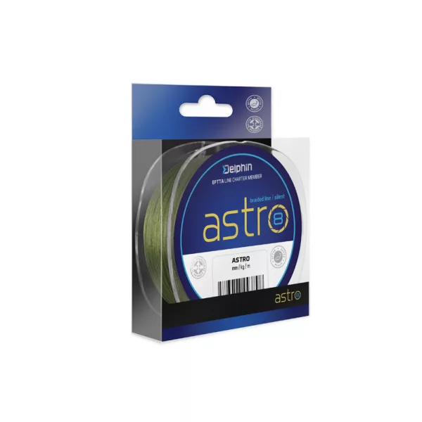 Delphin ASTRO 8 Zelená 0,33mm 200m Pletená hlavní šňůra