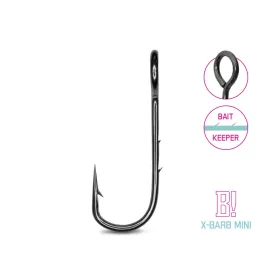   Delphin B! X-Barb Mini 12 s očkem, s protihrotem Cheburashka háček 8ks