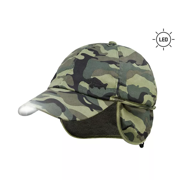 Delphin OutLine Camo Zimní LED Baseball Čepice