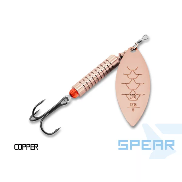 Delphin Spear Spinner Copper 3gr Třpytka