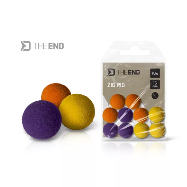 Delphin TheEnd Smíšené barvy 15mm Zig Rig 10ks