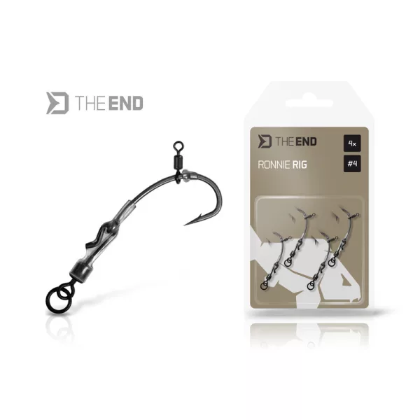 Delphin TheEnd Ronnie Rig 6 Háček na kapry s rychloklipovým obratlíkem 4ks