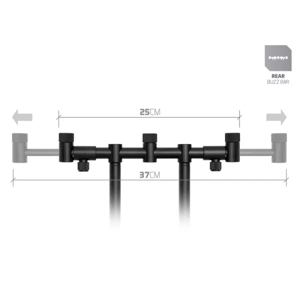 Delphin RPX ProMax BlackWay Zadní Flexi Buzz Bar pro 3 pruty 25-37cm