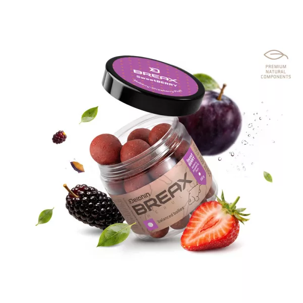 Delphin BreaX SweetBerry 16mm Balanszírozott Bojli 100gr