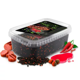   Delphin Reaxe Ready&Go Frankfurtská Klobása-Chilli Pellet Box 400gr +120ml Booster + 10mm Wafter