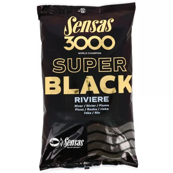 Sensas 3000 Super Černá Říční krmení 1kg
