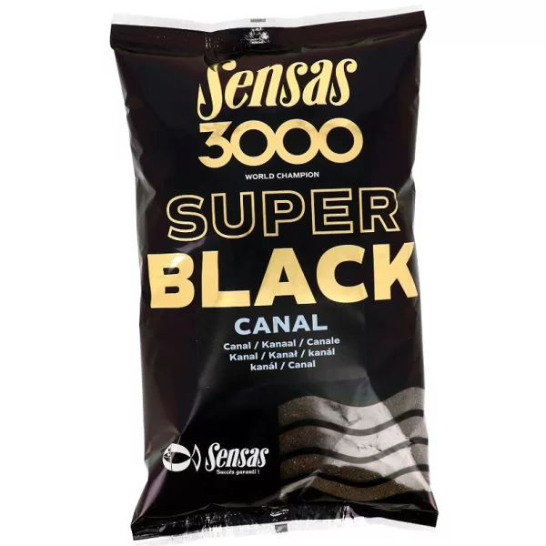 Sensas 3000 Super Černý Kanál krmení 1kg
