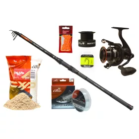   Carp Expert Silver Carp Power Tele Busázó Set s krmítkovou směsí