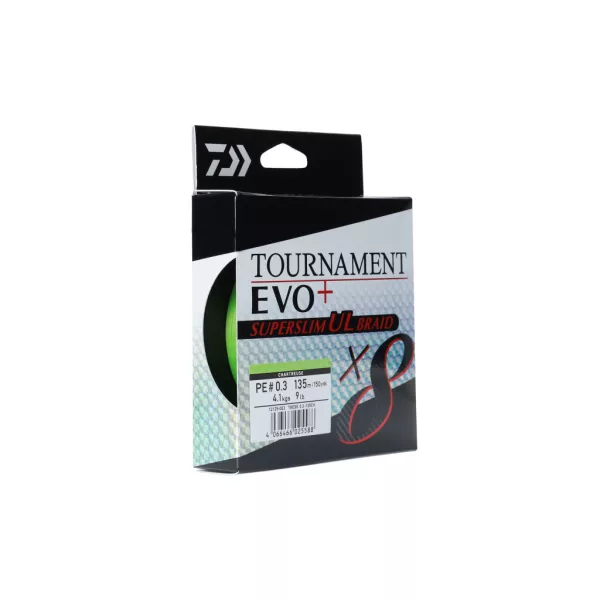 Daiwa Tournament X8 Braid EVO+ Superslim UL Chartreuse 135m Pletená hlavní šňůra