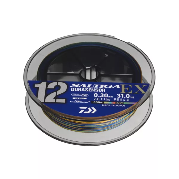 Daiwa Saltiga Durasensor 12 Braid EX+Si3 Multi-Color 0,18mm 300m Pletená hlavní šňůra