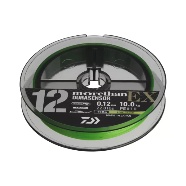 Daiwa Morethan Durasensor 12 Braid EX+Si3 Lime Green 0,12mm 200m Pletená hlavní šňůra