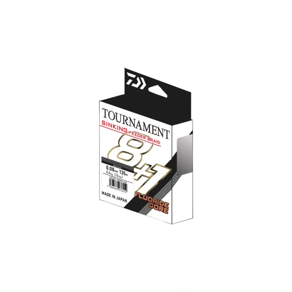 Daiwa Tournament Sinking Feeder Braid Steel Grey 0,12mm 135m pletená hlavní šňůra