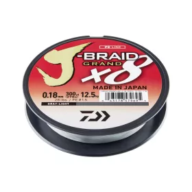   Daiwa J-Braid Grand X8 Světle šedá 0,20mm 135m Pletená hlavní šňůra