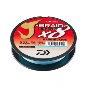   Daiwa J-Braid Grand X8 Modrá 0,10mm 135m Pletená hlavní šňůra
